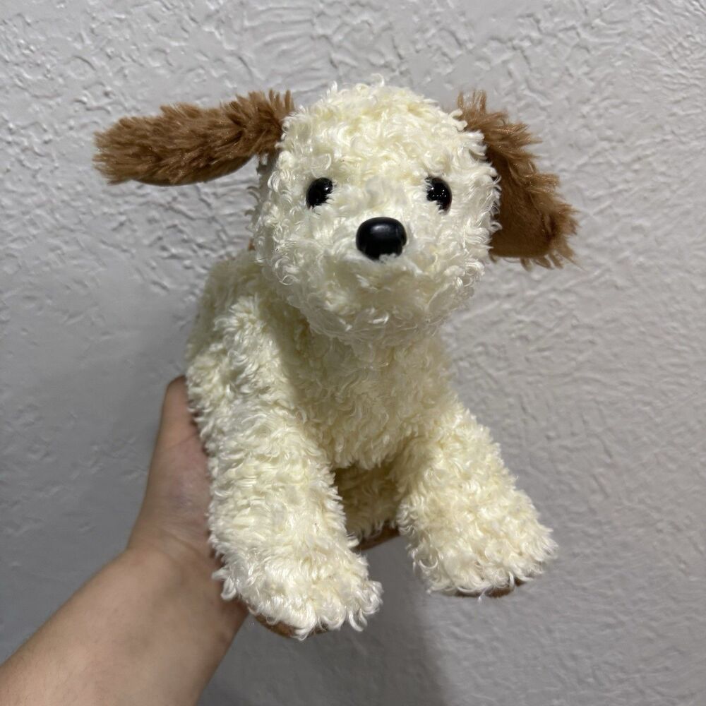 Ty Classics Dinger Puppy Dog Plush 11" Ivory White Lovey Floppy 2007 TySilk